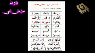 القاعدة النورانية  موسعة    الدرس       امثلة على حروف العلة في الكلمات دندنها