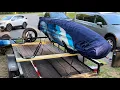 Removable kayak set up on utility trailer DIY for under 50
