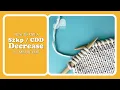 How to knit the sl2kp s2kp Centred Double Decrease 1 Minute Knit