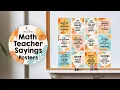 Elevate Your Classroom with Math Teachers Sayings Posters Math Decorations for Middle School