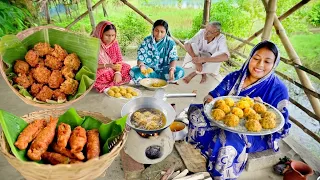 ফিস পকোড়া আর চিকেন পকোড়া একসাথে দুটোই বানিয়ে সবাইকে চমকে দিলাম || fish pakora & chicken pakora