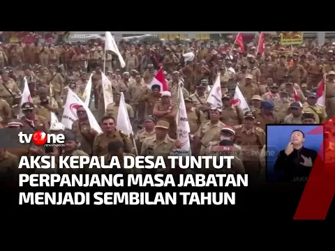 Lautan Coklat Depan Kantor DPR RI, Kepala Desa Tuntut Perpanjang Masa Jabatan