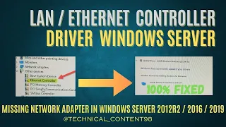 Installing Intel Integrated 1218 1219 LAN Adapter Ethernet Controller on Windows Server 2019