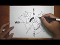 How to turn word COMPASS ROSE into WORLD MAP drawing in 5 minutes