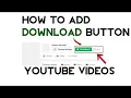 youtube downoad How to add download button on YouTube Videos Urdu/Hindi(Technical)iqrar1122