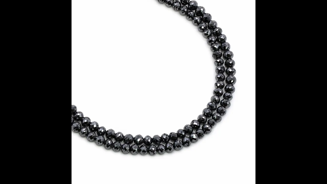 Black Diamond 2.50mm to 3.50mm Rondelle Faceted Beads (13 Inch)