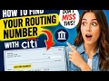 How to find your routing number with Citi
