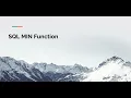 SQL MIN Function Tutorial