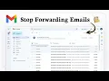 How to disable email forwarding in Gmail Delivery Pause