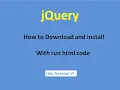 jQuery How to download and install in windows 10
