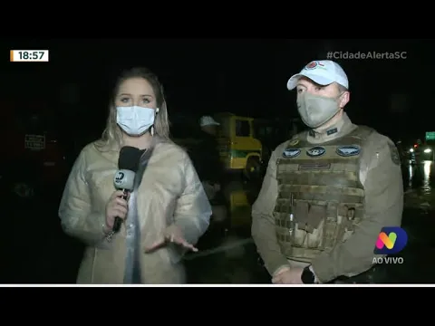 Manifestação dos caminhoneiros em Biguaçu