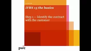 PwC s IFRS 15 the basics - Want to identify a contract under IFRS 15