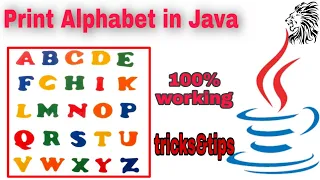 How to Print Alphabets From A to Z in Java Write a java program to print alphabets in java A-z