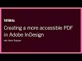 Creating a more accessible PDF in Adobe InDesign