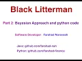 Black Litterman framework Part2 bayesian approach and python implementation