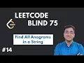 Find All Anagrams in a String - Leetcode 438 Blind 75 Java