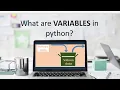 Python Variables For Beginners - 6th Standard onward