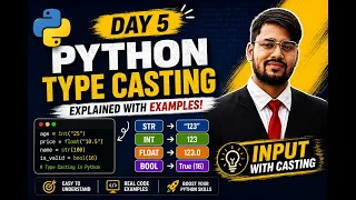 Python Type Casting in Python int float str bool Python Day 5