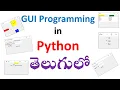 Tkinter GUI Programming in Python telugu