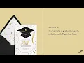 How to make a graduation party invitation with Paperless Post