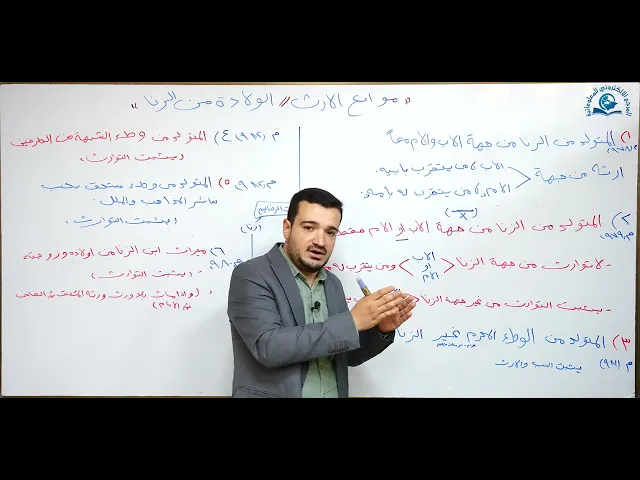 ⁣منهاج الصالحين/ ج3 / الميراث - درس 13 :  الولادة من الزنى / المسالة : 978-982 .