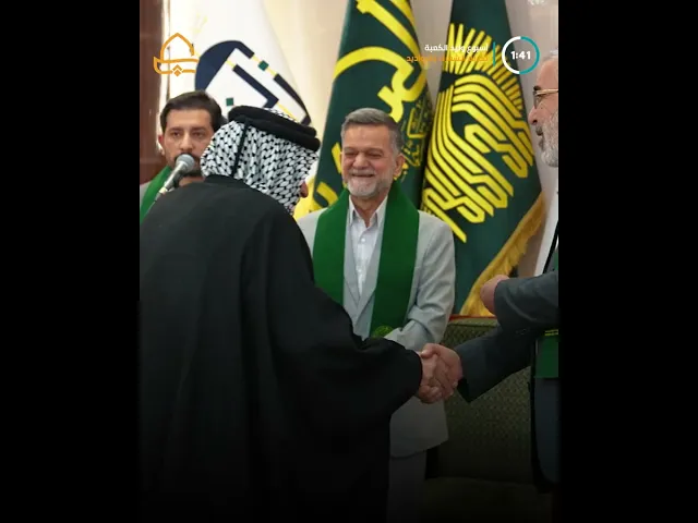 ⁣الأمين العام للعتبة العلوية المقدسة يكرّم نخبة من الشعراء والرواديد
