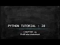 Python tutorial 28 if elif else statement in Python Examples of if elif statement in Python