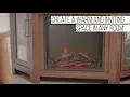 48 Wood Corner Fireplace TV Stand - Traditional Brown
