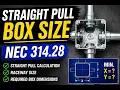 NEC Straight Pull Box Size Calculation Electrical Junction Box Sizing