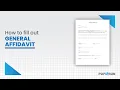 How to Fill Out General Affidavit PDFRun