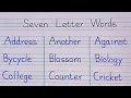 Seven Letter Words Seven Letter Words In English 7 letter words