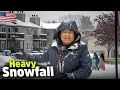 HEAVY SNOWFALL in Houston REAL wali Snow Hogye Part-1