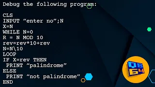 Class - 10 Computer Debug QBASIC program