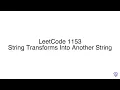 LeetCode 1153 String Transforms Into Another String
