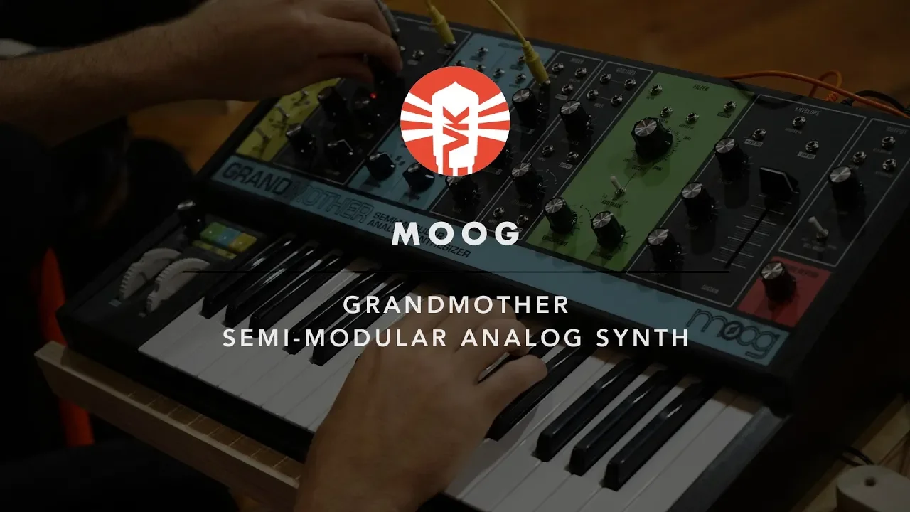 Moog Grandmother Dark Semi-Modular Analog Synthesizer and Step