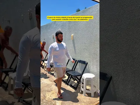 O povo da minha cidade se preparando para o desfile de 7 de setembro...