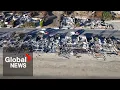 Download Lagu LA wildfires: Drone video shows devastation in Malibu after Palisades fire