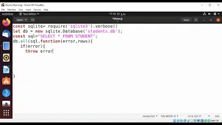 Query the SQLite database with NodeJS app