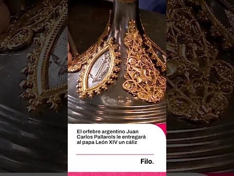 Así es el cáliz que el argentino Juan Carlos Pallarols le entregará al papa León XIV