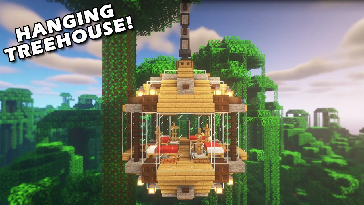 MINECRAFT: How to Build a TREEHOUSE Tutorial (EASY)