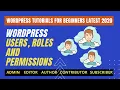 Manage Users in WordPress Add Edit Delete Users User Roles Capabilities Explained