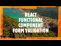React Form Validation Functional Component