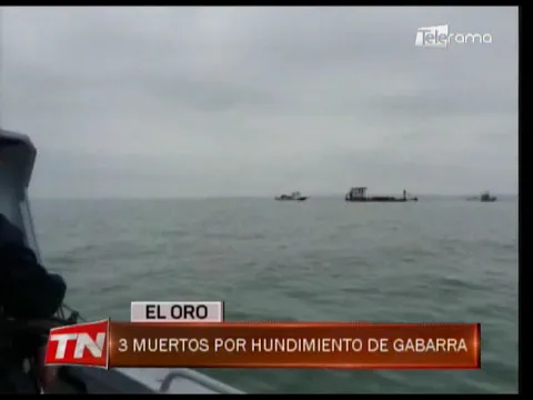 3 muertos por hundimiento de gabarra