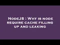 NodeJS Why is node require cache filling up and leaking
