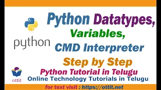 Data types in Python Python Tutorial for Beginners in telugu step by step Part 3