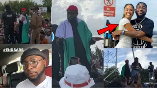 davido leads endsars protest in abuja as sars panic you wont believe what happened next