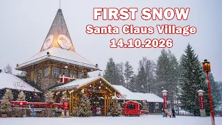 First snow in Santa Claus Village 🎅⛄❄️ 14.10.2026 - Rovaniemi Arctic Circle Lapland Finland
