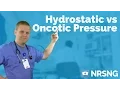 Hydrostatic vs Oncotic Pressure Osmosis albumin fluid management edema