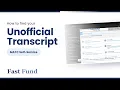 FAST Fund How to Find Your Transcript