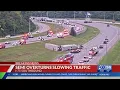 Overturned semi backs up traffic on I-75 in Lexington